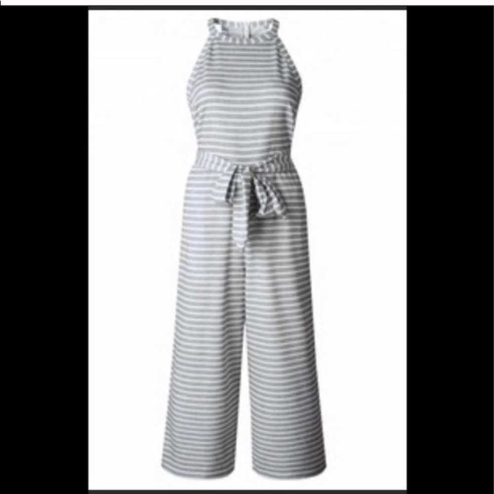 BLUE STRIPE JUMPSUIT